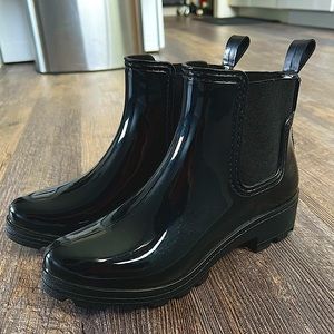 Women's Short Rain Boots Waterproof Slip On Ankle